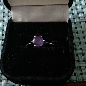 925 sterling silver amethyst  ring